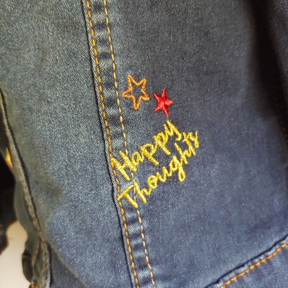 Wonder Nation Girls Embroidery Patch Jean Jacket - Picture 5 of 11